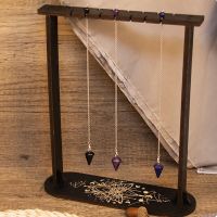 Wooden Pendulum Display Frame Home Living Room Decoration Witch Crystal Pendant Storage Bracket Jewelry Necklace Organizer Shelf