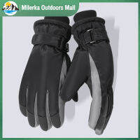 1คู่ผู้หญิงผู้ชายถุงมือสกี Windproof กันน้ำลื่นทนต่อการสึกหรอหนาถุงมืออบอุ่นในช่วงฤดูหนาว