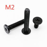 Special Offers M2*2/2.5/3/4/5/6/7/8/10 Flat Thin Head Phillips Machine Screw Wafer Head Screws Steel Black Zinc Plated