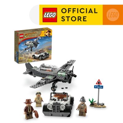 LEGO Indiana Jones 77012 Fighter Plane Chase Building Toy Set (387 Pieces)