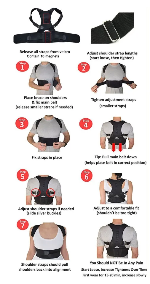 Magnetic therapy posture corrector posture corset shoulder support belt men  and women braces and support belt shoulder posture