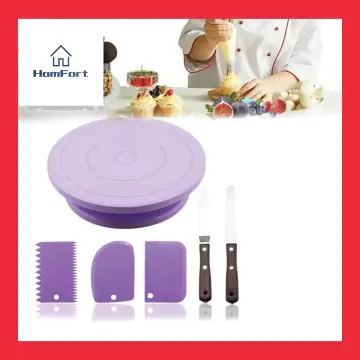 3pcs Cake Turntable & Spatula & Base Set | SHEIN