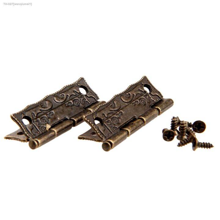 10pcs-hinges-36x23mm-iron-antique-bronze-zinc-iron-decorative-screws-vintage-wooden-jewelry-box-cabinet-flower-pattern-hardware