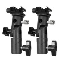 2Pcs Meking Flash Hotshoe Adapter Bracket E II ร่ม Mount Holder หมุนสำหรับขาตั้ง Speedlite 1/4 "-3/8" สกรู