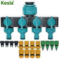 [ร้อน] Kella 1/2 39; 39; 3/4 39; 39; 1 39; 39; water Tap Splitter 4-Way Outlet Garden 4/7Mm 8/11Mm Watering Hose ADAPTER ปิดวาล์วสำหรับเรือนกระจก