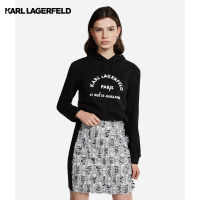 Karl Lagerfeld - ADDRESS LOGO HOODIE เสื้อฮู้ด