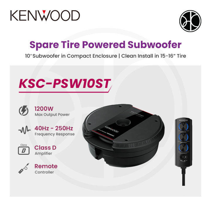 Kenwood KSCPSW10ST Spare Tire Powered Subwoofer Lazada
