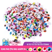 42-120pcs Colorful Self-adhesive Wobbly Googly Eyes for Scrapbooking Crafts Supplies Dolls Accessories