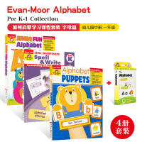 Evan moor California teaching aid alphabet pre k-1 collection enlightenment series workbook + flash card letter set 4 volumes kindergarten stage +1 grade suitable for 3-7 years old English original