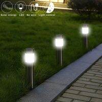 Pathway Light Solar Garden Outdoor Waterproof Stainless Steel Landscape Smart Yard Lawn Street Lamp Lights Lamp IP65 Decoration