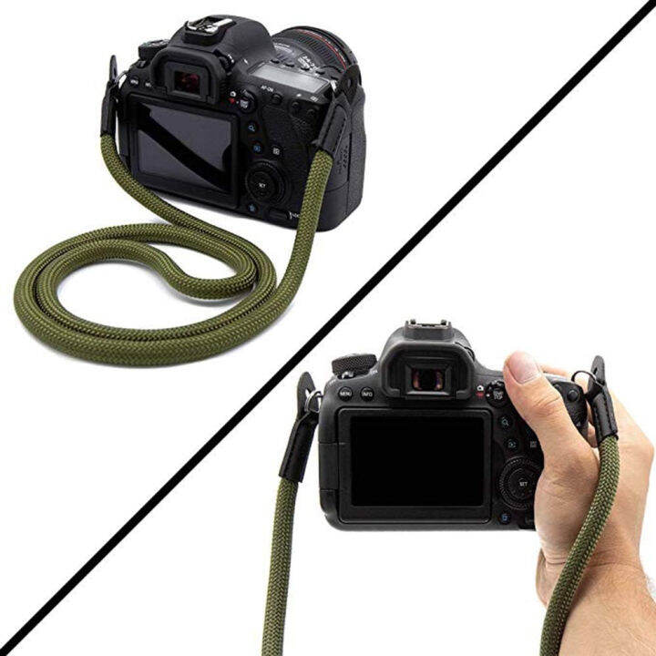 eorefo-camera-strap-vintage-100cm-nylon-climbing-rope-camera-neck-shoulder-strap-for-micro-single-and-dslr-camera-army-green