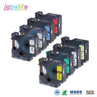 Labelife 8แพ็ค12มม.DYMO 45010 45013 45016 45017 45018 45019 45023 DYMO D1เทปฉลากสำหรับ LableManager160 280