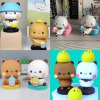 12pcs Bubu Dudu รูป Bubu และ Dudu Bears Action FIGURE mitao PANDA Bubu Y Dudu ositos Figurine พลาสติก PVC ตุ๊กตาสถานะ