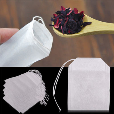 UNI 【Jettingbuy】 100pcs Empty Teabags String Heat Seal Filter Paper Herb Loose Tea Bag 5.5 x 7cm