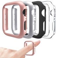 Cover for Apple Watch Case 45mm 41mm 44mm 40mm 42mm 38mm Accessories PC Protector bumper iWatch for Iwatch Series 7 SE 6 5 4 3 2 Screen Protectors