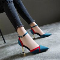 Baotou sandals female 2023 joker new spring and summer high-heeled shoes is fine with pure fresh word buckle single