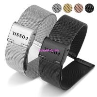 Suitable For Fossil Fosil Metal Watch Strap Men Women Stainless Steel Braided Mesh Ultra-Thin 16 18 20Mm Accessories 0705