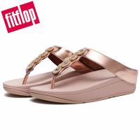 พร้อมส่ง  Fitflop FINO CRYSTAL LOCK TP DA8-592 รองเท้าแตะเปิดนิ้วเท้า หนังแท้ ลําลอง ฤดูร้อน สําหรับผู้หญิง dd