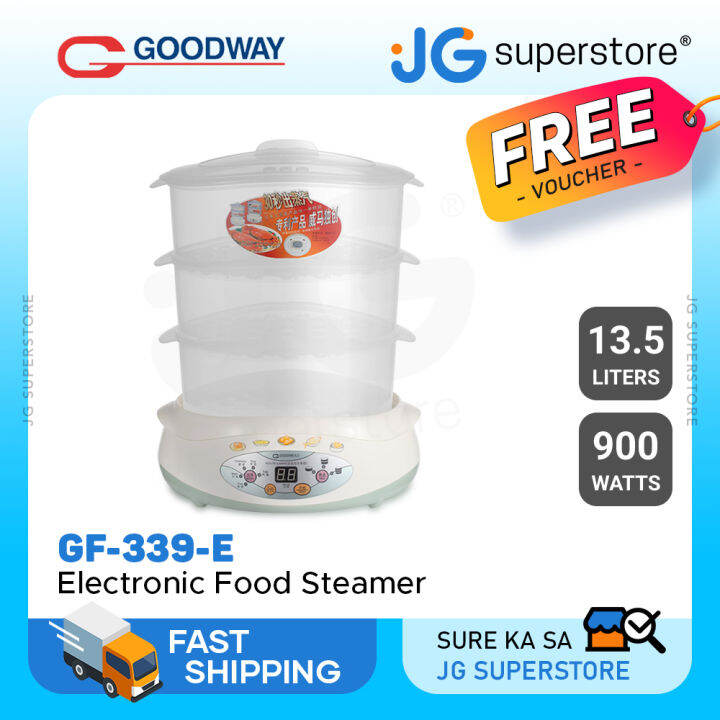 Goodway GF339E 900W Triple Layer MultiPurpose Food Steamer Cooker