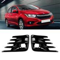 Gloss Black Car Bumper Fog Light Grille Foglamp Cover Trim for 2020 -2022 Honda City GN Hatchback