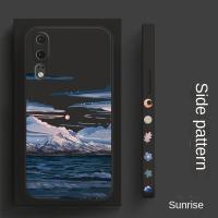 【Great. Cell phone case】คลังสินค้าพร้อมเคสสำหรับหัวเหว่ย Nova 7i 5T 7 Pro 4 4e 3i 2i Se รูปแบบซิลิโคนด้านข้างของภูเขาพระอาทิตย์ขึ้น