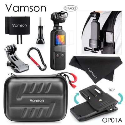 for OSMO Pocket Accessories Mini Waterproof PU Carrying Bag Hard Shell Box Backpack Clip for DJI Pocket 2 1 Cameras OP01A