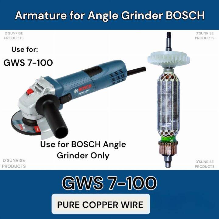 Armature for BOSCH Angle Grinder GWS 7100 (D'SUNRISE PRODUCTS) Lazada PH
