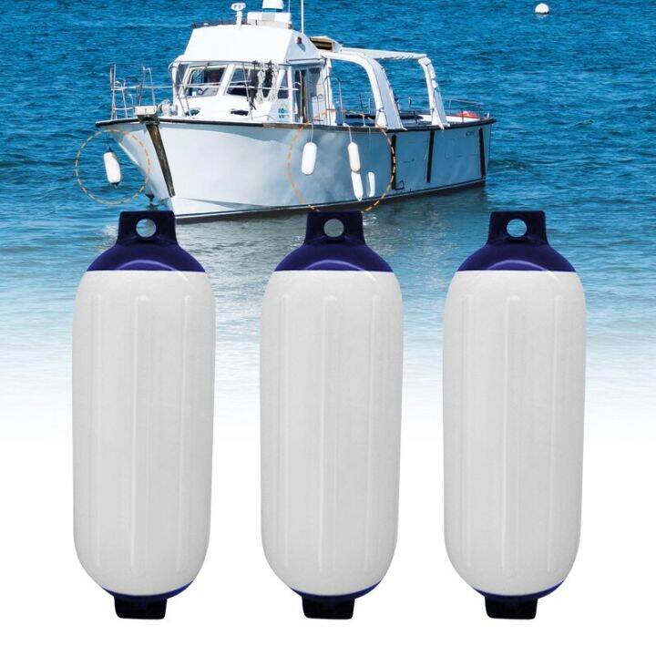 3 Pcs Boat Fender Vinyl Ried Inflatable Bumper Marine Dock Shield UV ...