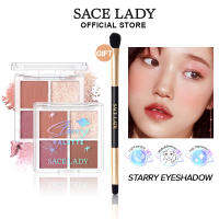 SACE LADY พาเลทอายแชโดว์ชิมเมอร์ &amp; แมตต์ อายเมคอัพเครื่องสำอาง [ เนื้อบางเบา เม็ดสีแน่น ]