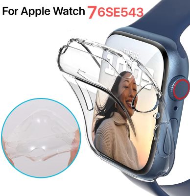 Protective shell For Apple watch case 8 7 45mm 41mm All-round anti-drop protection glass For series 6 5 4 SE 44mm 42mm 40mm 38mm