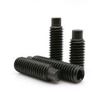 1/2/5/10/50pc M2.5 M3 M4 M5 M6 M8 M10 M12 M16 Black Grade 12.9 Steel Hex Hexagon Socket Convex End Grub Bolt Dog Point Set Screw Nails Screws Fastener