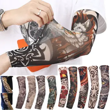1PC Cycling Outdoor Tattoo Sleeve 3D Tattoo Printed Arm Warmer UV  Protection Bike Bicycle Sleeves Ridding Arm Protection Sleeves  sotib  olish 1PC Cycling Outdoor Tattoo Sleeve 3D Tattoo Printed Arm Warmer