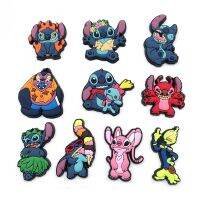 【Candy style】 รองเท้าแตะ Pvc ลายการ์ตูนอนิเมะ Stitch Theme Shoe Charms สําหรับเด็กผู้หญิง