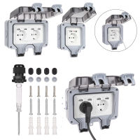 ปลั๊ก EU ไฟ Led เต้าเสียบไฟฟ้าติดผนัง16A 22V A8626กันน้ำ STOP Kontak Listrik ชาร์จ USB