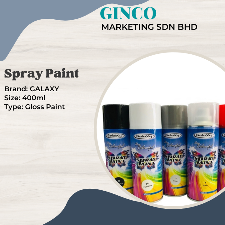 GALAXY Spray Paint 400ml (Standard Colour) Lazada