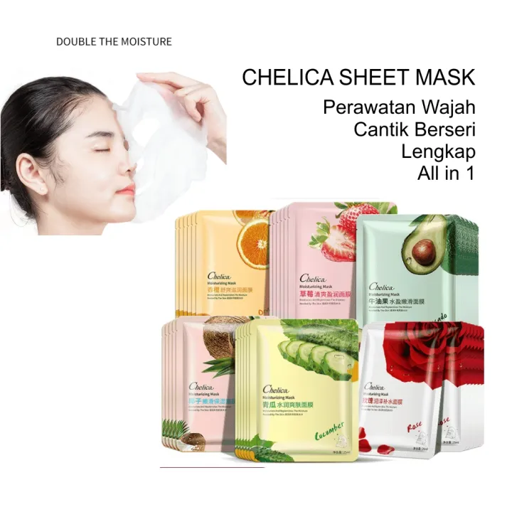 PROMO !! Cindynal/Chelica Sheet Natural Skin Care Mask 25ml Masker