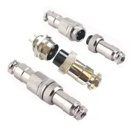 ♈ 1Set GX12 GX16 GX20 Aviation Circular Connector Plug Socket 2/3/4/5/6/7 Pin Male Female Or Docking Panel Connector Free Shipping