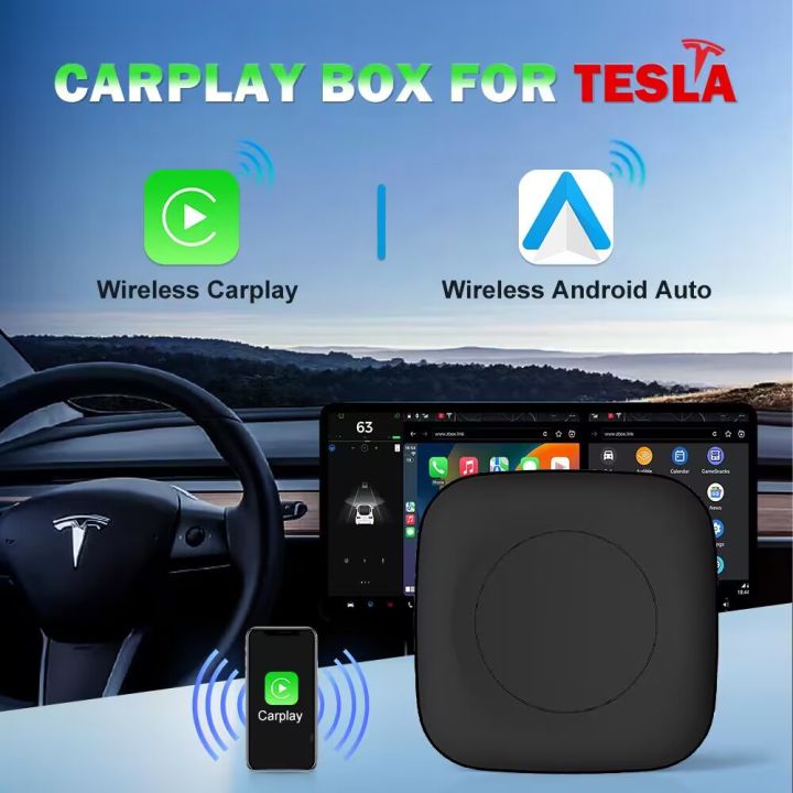 t6-carplay-แบบไร้สายสำหรับ-tesla-carplay-แอนดรอยด์แอร์เพลย์สำหรับรุ่น3-x-fi-s-สายเชื่อมอุปกรณ์ใช้ในรถ-ota-อัพเกรดออนไลน์