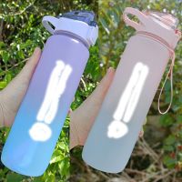 Wholesale Outlet 4 Color 1000ml Healthy Life Nutrition Plastic Portable Water Bottle with Straw Bounce Button Cup