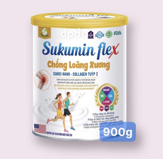 Hộp 900g - sữa bột chống loãng xương sukumin flex- bổ sung gulucosamin - ảnh sản phẩm 1
