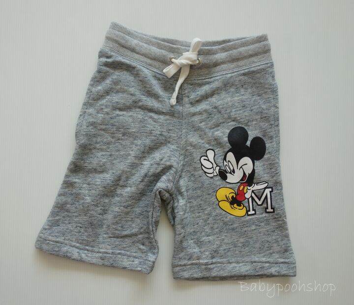 กางเกงขาสั้น-ลาย-micky-mouse-สีเทาอ่อน-size-2-3-ปี