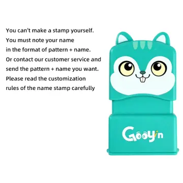 Cartoon Animal Name Stamp Paints Personal Student Child Baby
