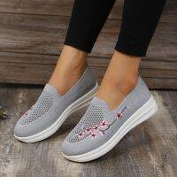 [Flying shoes]{HFlying Shoes} Kadınlar Için Moda รองเท้าผ้าใบ Krrmızapatillas Mujer วินเทจตาข่าย Nefes Alan Loafer 39; Tenis Feminino Rahat Spor Kadın Daireler 1590