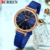 CURREN Top Brand Luxury Blue Female Women Watch Waterproof Clock Stainless Steel Bracelet Fashion Simple Ladies Wristwatch 9081