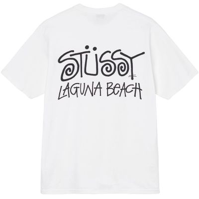 LEMON เสื้อยืดแขนสั้น ผ้าฝ้ายแท้ พิมพ์ลายตัวอักษร LAGUNA BEACH LAGUNA BEACH สําหรับผู้ชาย และผู้หญิง