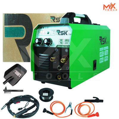 RSK ตู้เชื่อมไฟ้ฟ้า เครื่องเชื่อมไฟฟ้า MMA/MIG-450 รุ่นไม่ใช้แก๊ส 2 ระบบ ใช้ได้ทั้งไฟฟ้าและมิก มาพร้อมลวดฟลักซ์คอร์และอุปกรณ์ครบชุด