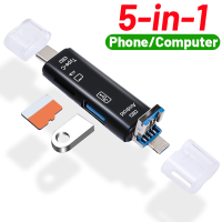 5 Dalam 1 Pelbagai Fungi Usb 2.0 Jenis CUsbmikro UsbTfSD Pembaca Kad Memori OTG Pembaca Kad Penyesuai Sesakori Efon Bimbit