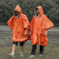 เสื้อกันฝนฉุกเฉิน Poncho ผ้าห่มกันฝนกันน้ำ Survival Camping Equipment