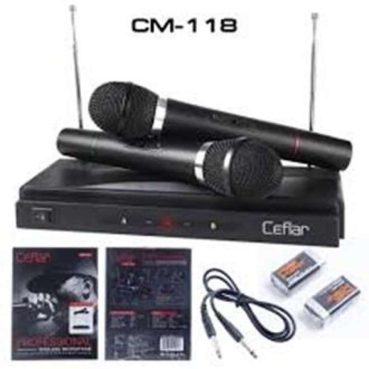 ceflar-ไมโครโฟนไร้สาย-ไมค์ลอยคู่-wireless-microphone-cm-118ไมโครโฟนไร้สาย-ไมค์ลอยคู่-wireless-microphone-cm-118