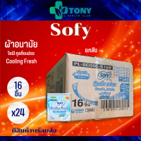 ยกลัง 24 ห่อ (14ชิ้น/1ห่อ) โซฟี คูลลิ่ง เฟรช Sofy Cooling Fresh แผ่นอนามัย มีกลิ่นหอม เย็นและล็อคกลิ่น ซึมซับมากกว่า ไม่มีปีก